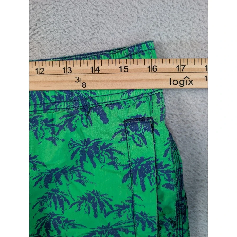 Superdry Classic Surfers Mens Swim Trunks Green Blue Palm Tree M30MO000F2 Medium